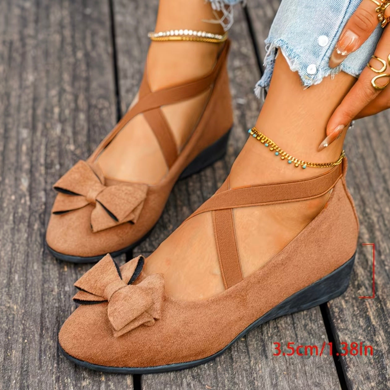 Bella Wedge Ballerinas Flats