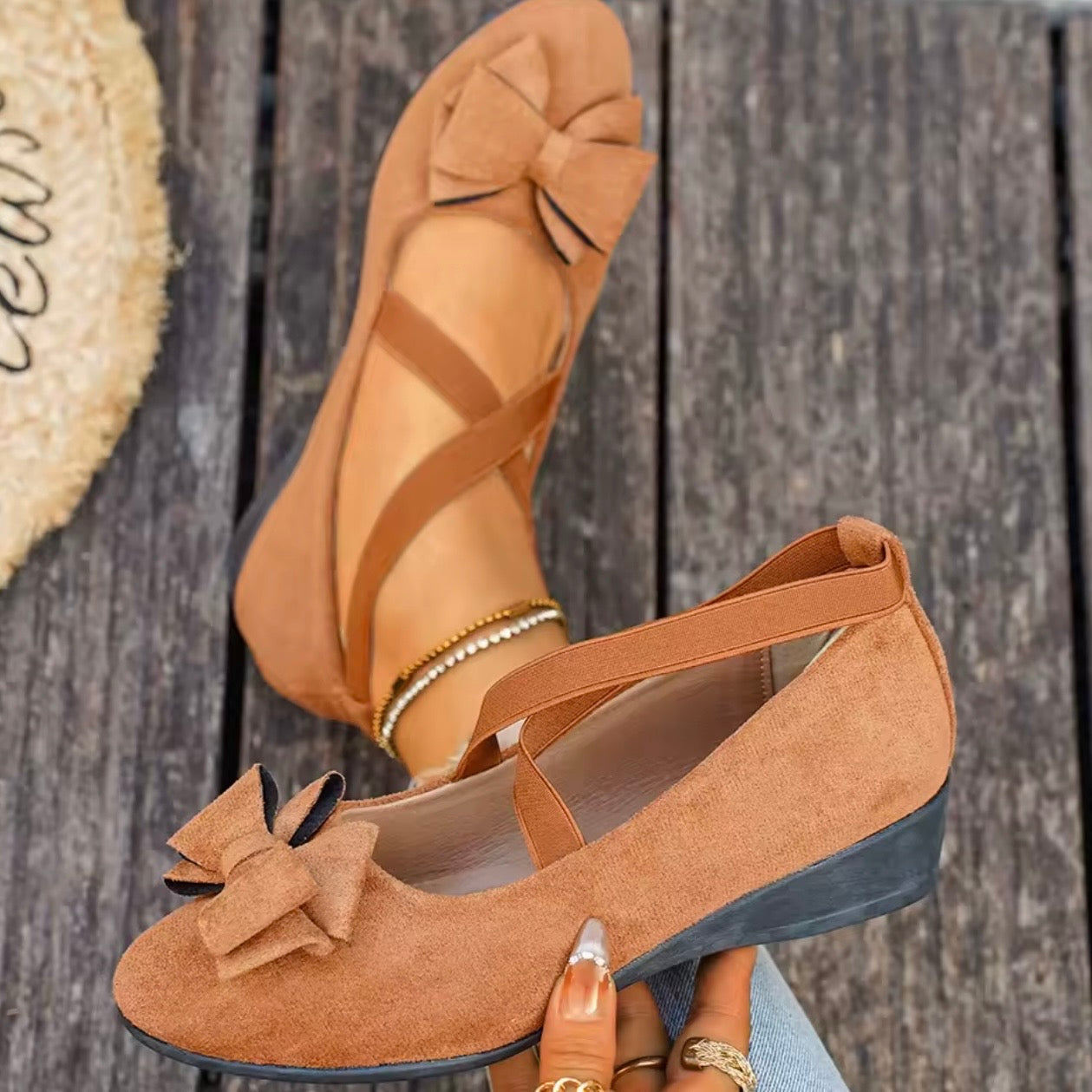 Bella Wedge Ballerinas Flats