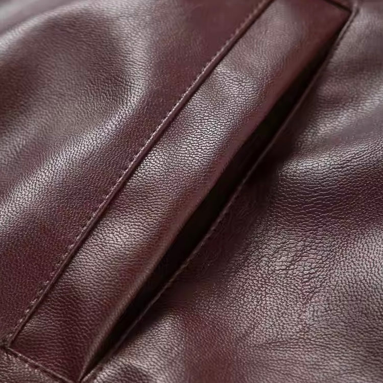 Burgundy Leather Jacket