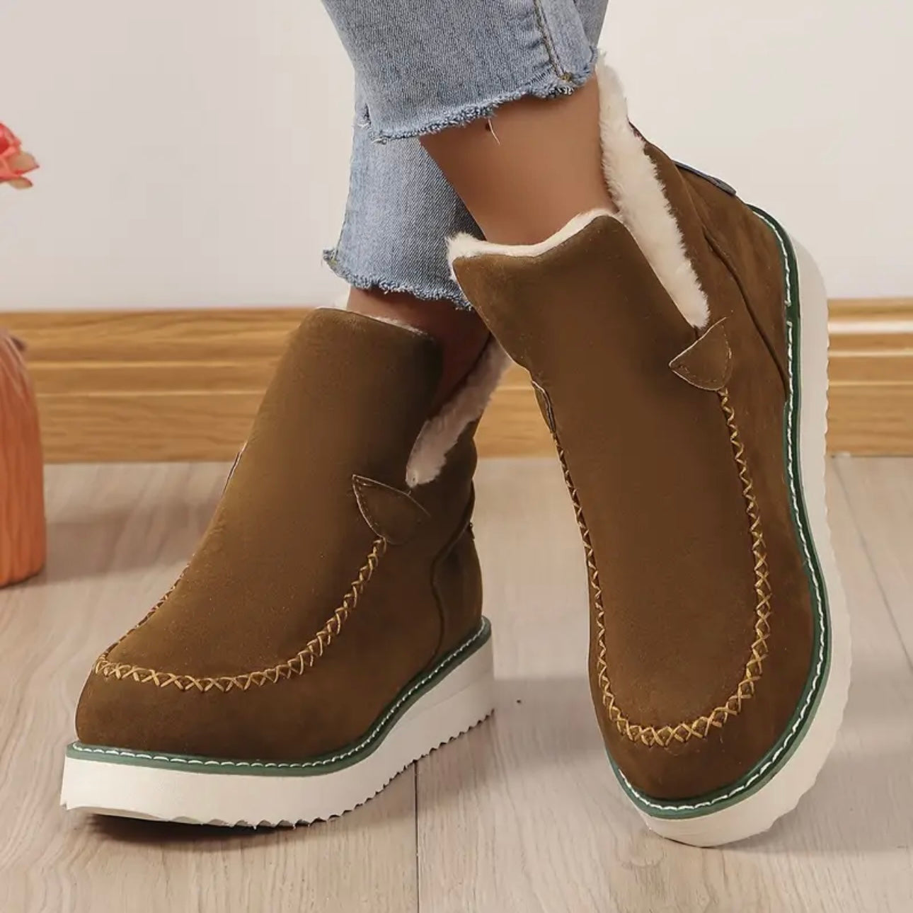 Frosted Suede Booties