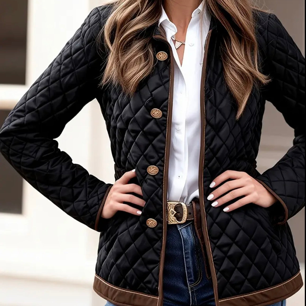 Black Quilted Jacket