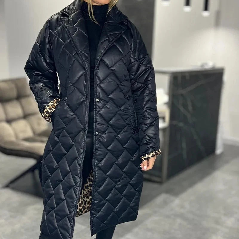 Leopard Quilted Coat