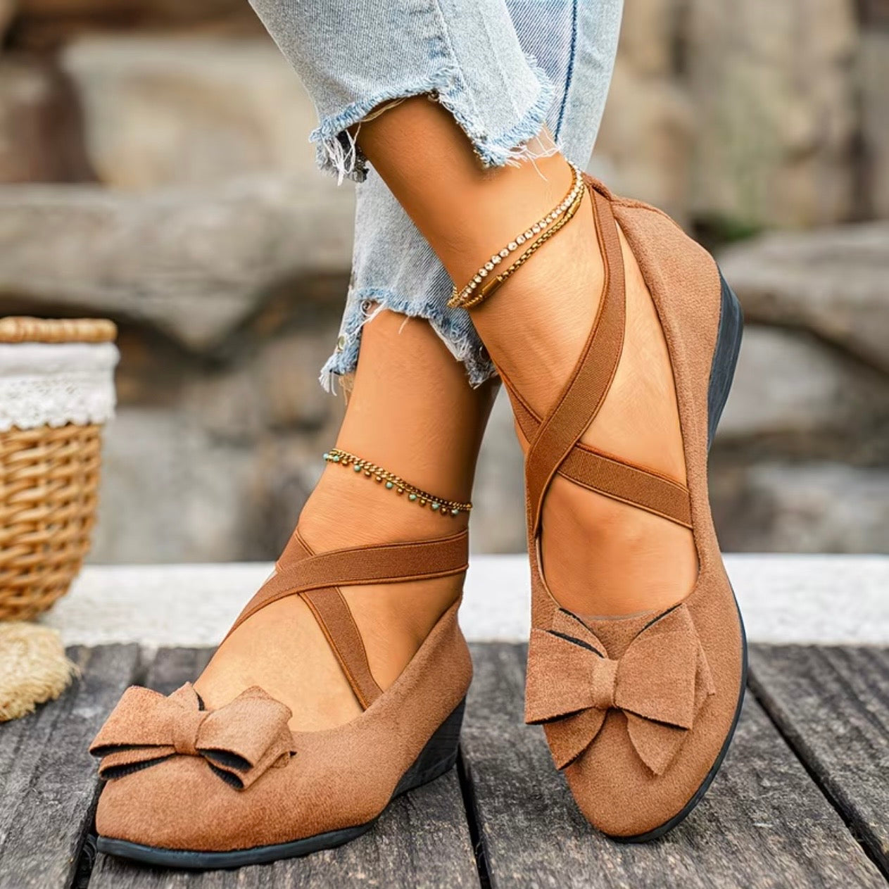 Bella Wedge Ballerinas Flats