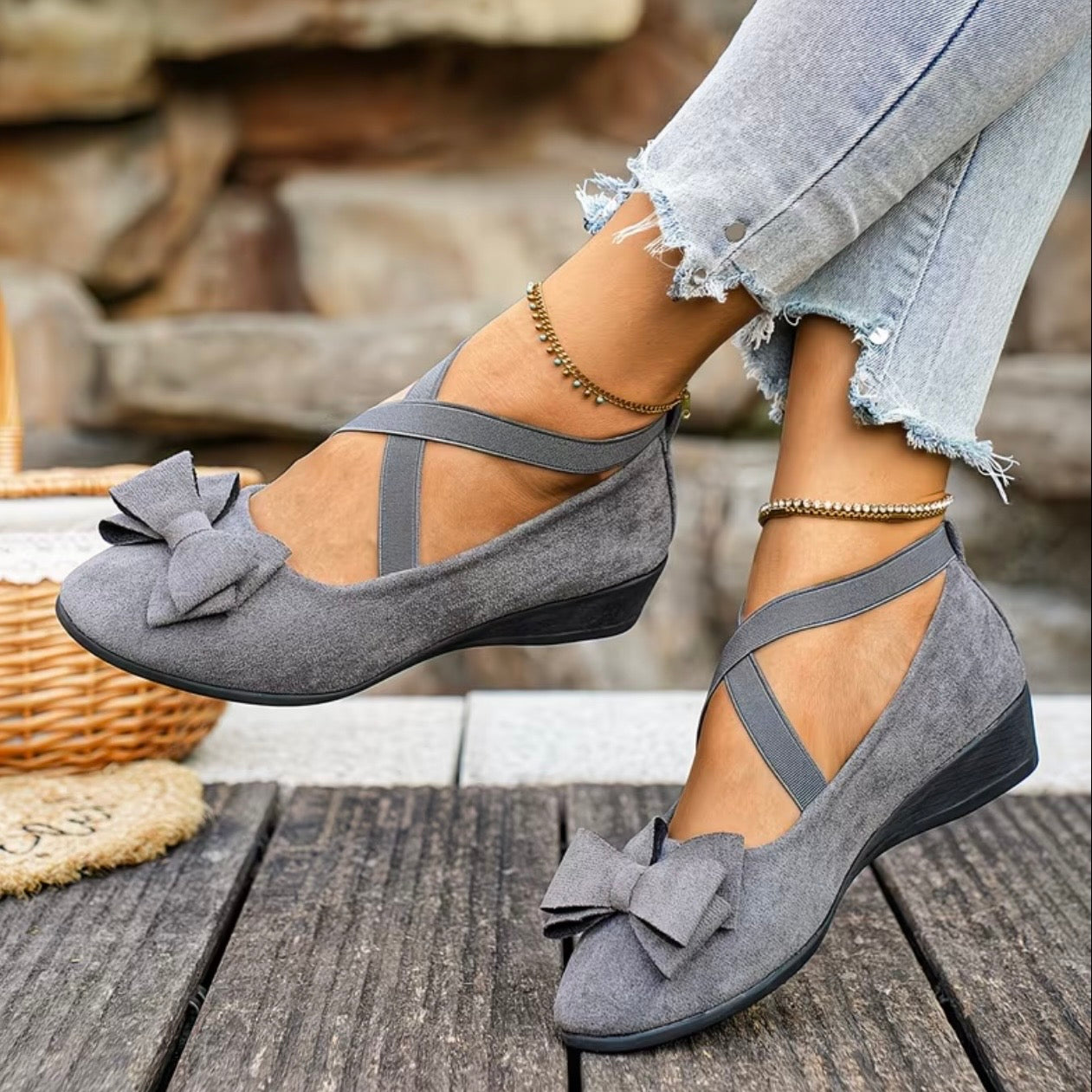 Bella Wedge Ballerinas Flats