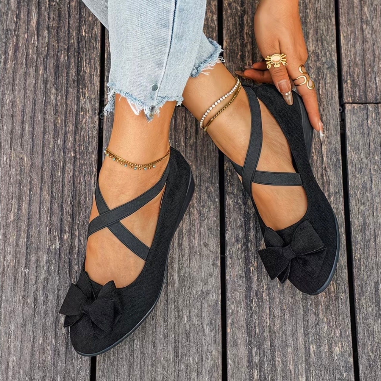 Bella Wedge Ballerinas Flats