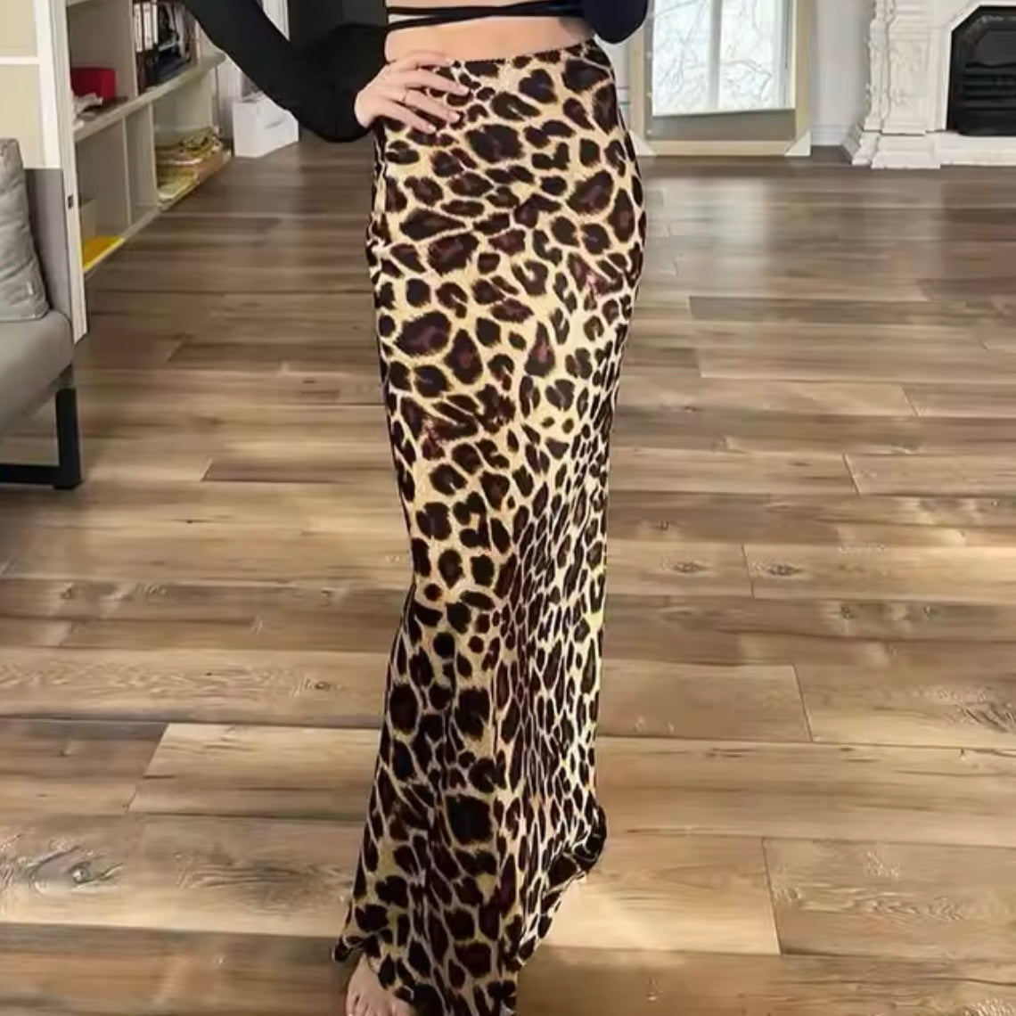 Leopard Maxi skirt