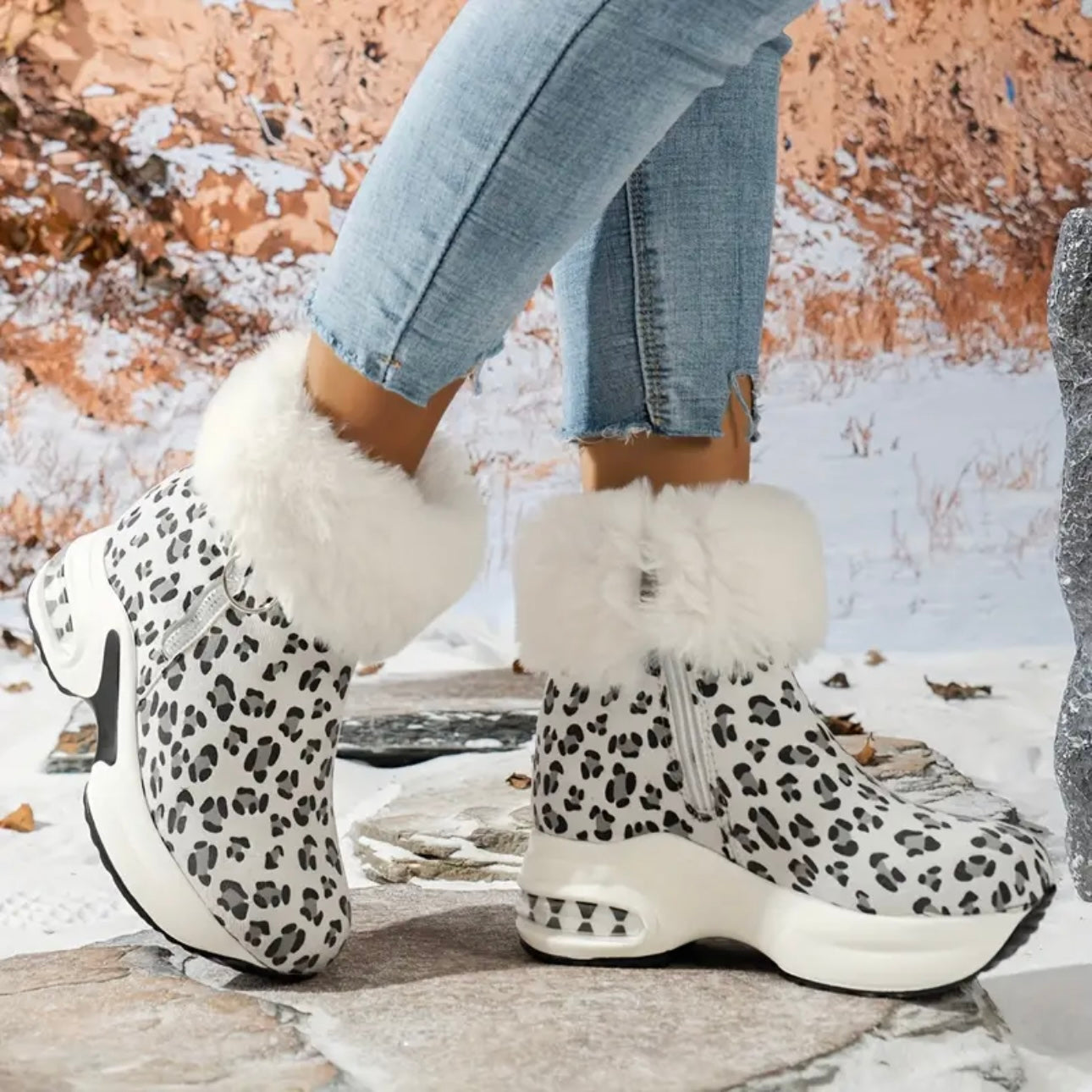 Leopard Winter Boots