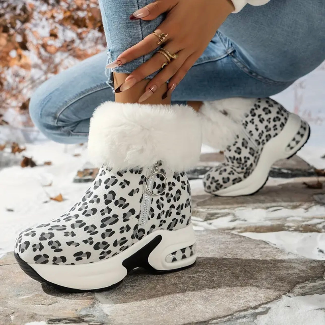 Leopard Winter Boots