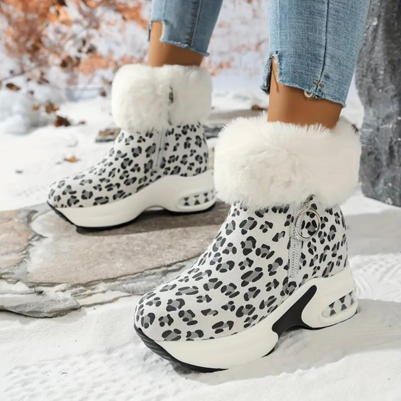 Leopard Winter Boots