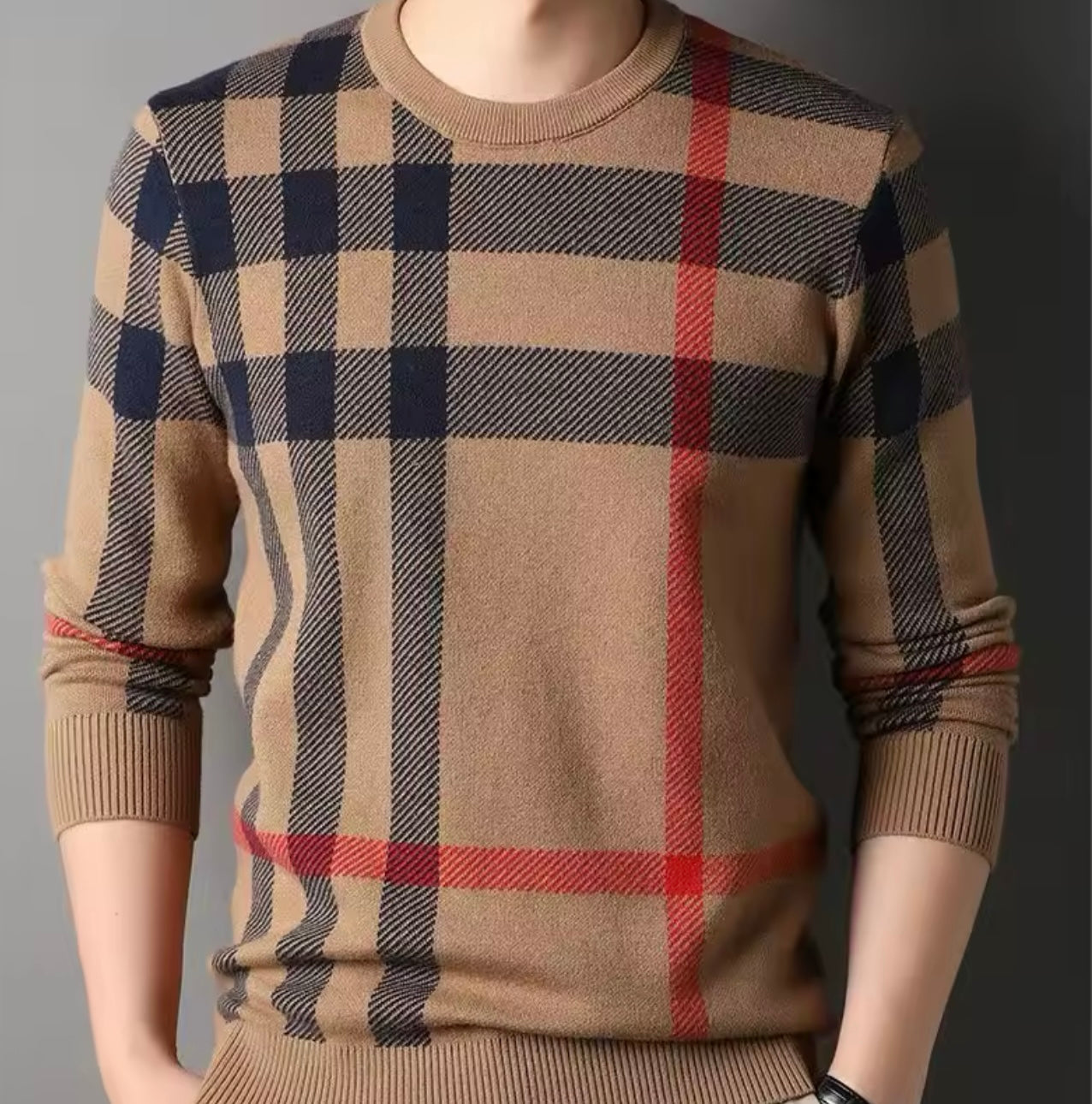 Regal Check Sweater