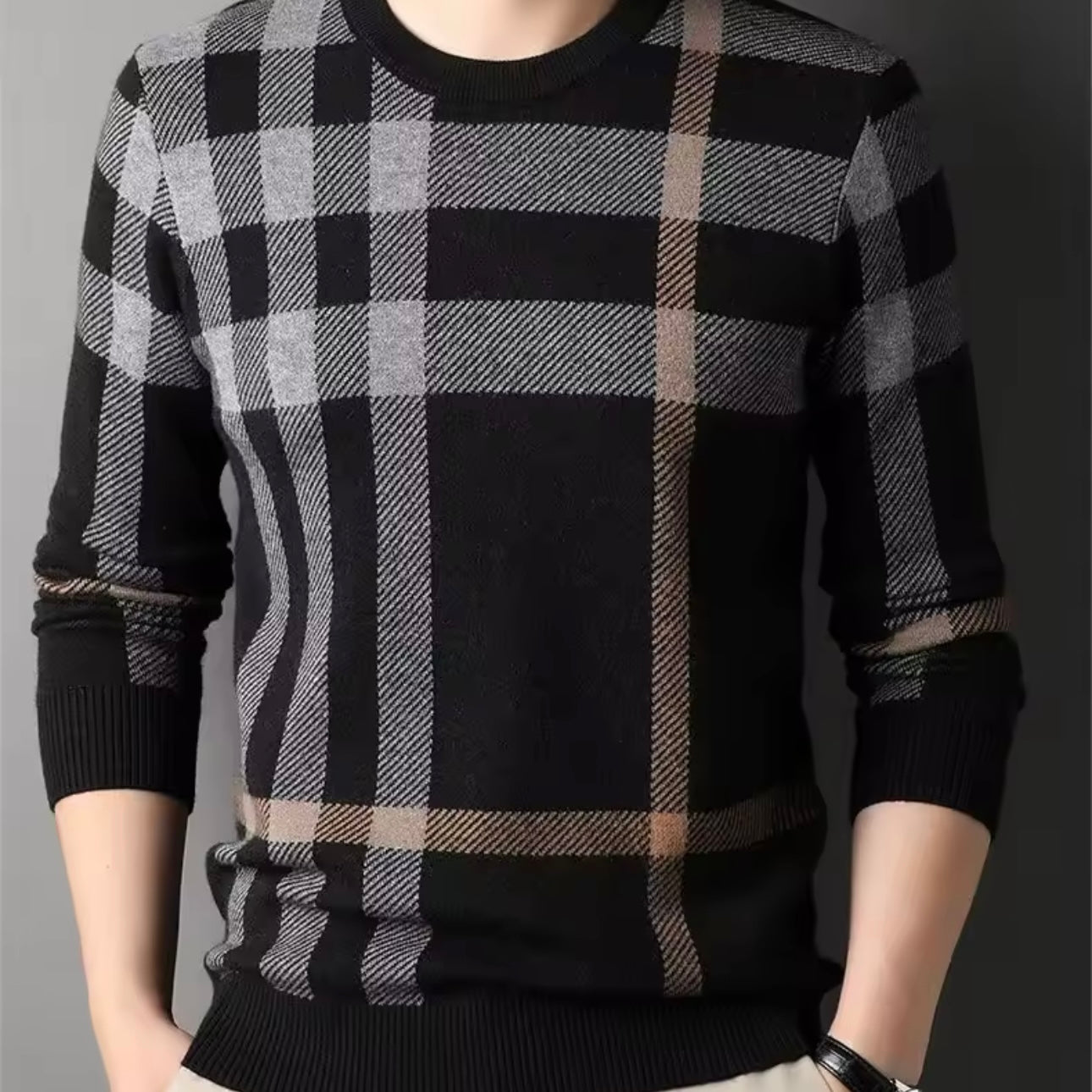 Regal Check Sweater