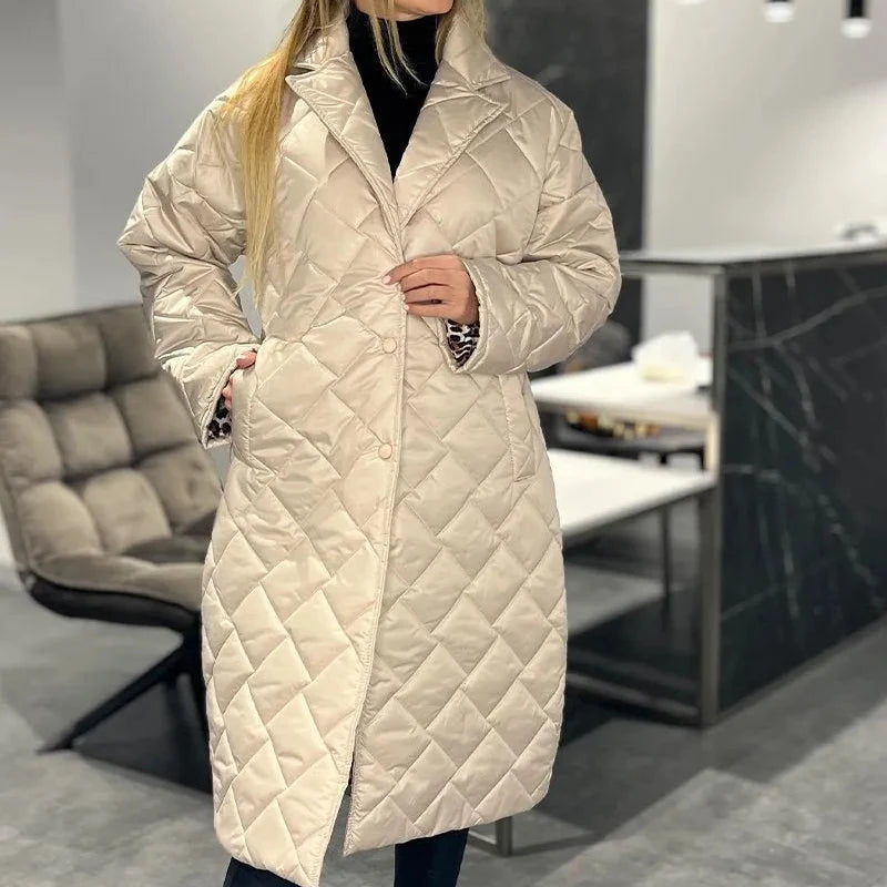 Leopard Quilted Coat