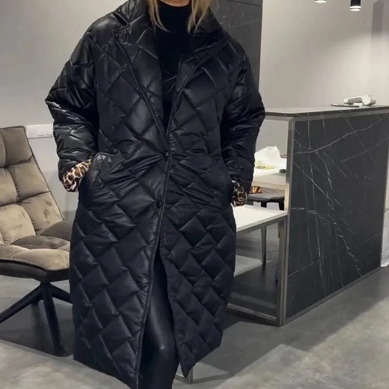 Leopard Quilted Coat