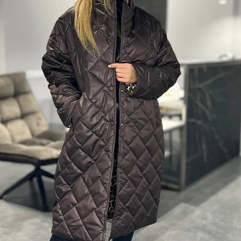 Leopard Quilted Coat